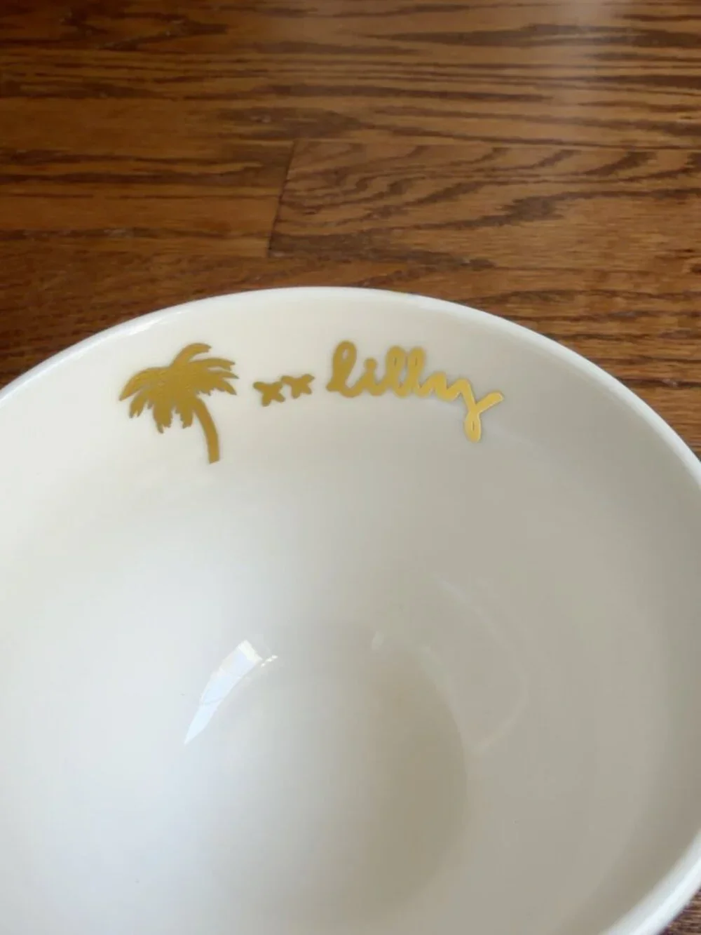 Lilly Pulitzer Tropical Floral Ceramic Mug Gold Handle